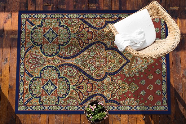 Tapis terrasse Style rétro indien