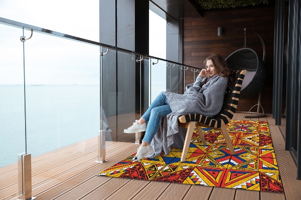 Tapis extérieur terrasse Tuiles colorées