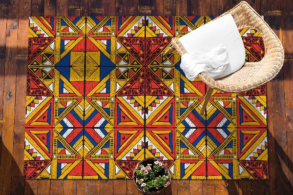Tapis extérieur terrasse Tuiles colorées