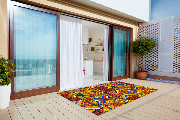 Tapis extérieur terrasse Tuiles colorées
