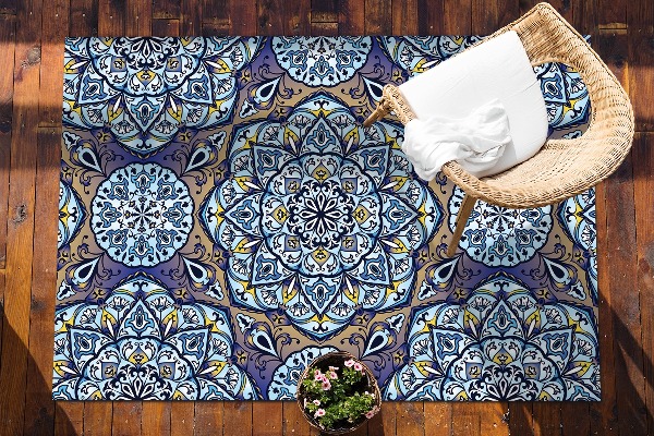Tapis terrasse extérieur Mandala