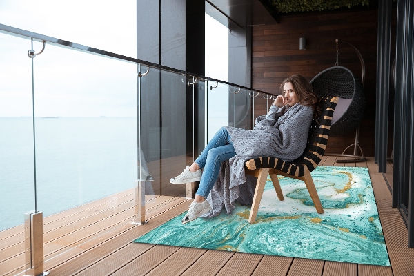 Tapis extérieur terrasse Vagues de marbre