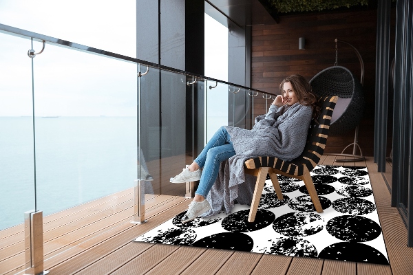 Tapis de terrasse Cercles noirs