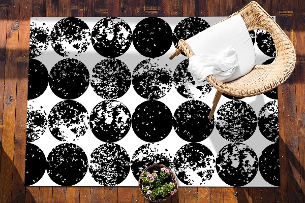 Tapis de terrasse Cercles noirs