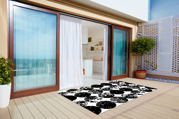 Tapis de terrasse Cercles noirs