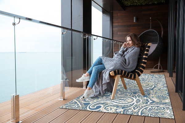 Tapis extérieur terrasse Paisley persan