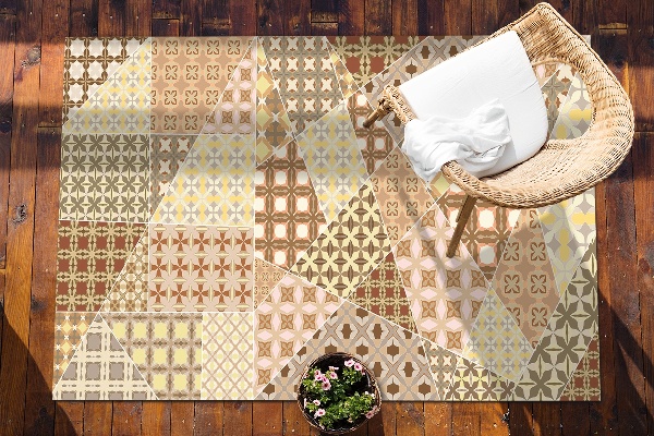 Tapis extérieur terrasse Collage antique