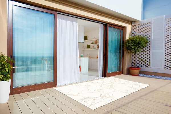 Tapis pour terrasse Motif de marbre écrasé