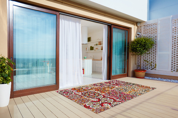 Tapis exterieur terrasse Patchwork ethnique