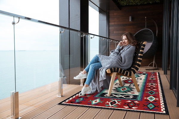 Tapis pour terrasse Modèles ethniques simples