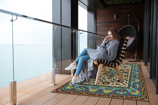 Tapis pour terrasse Motifs géométriques colorés