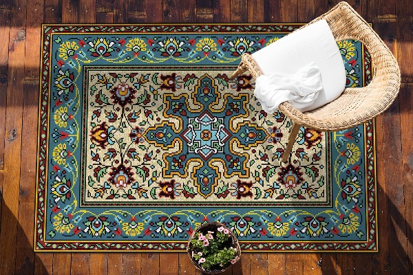 Tapis pour terrasse Motifs géométriques colorés
