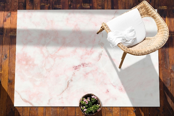 Tapis terrasse Pierre rose blanche
