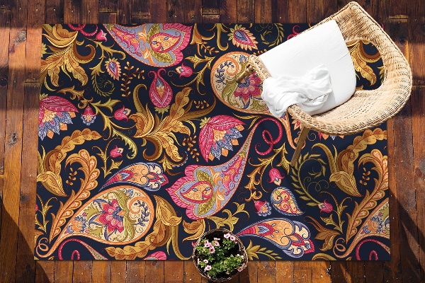 Tapis d'extérieur Paisley coloré