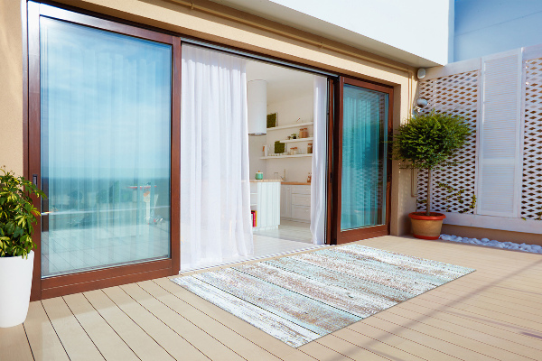 Tapis de terrasse Planches rétro