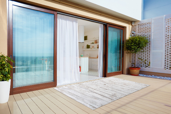 Tapis extérieur terrasse Boards blanches Texture