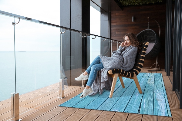 Tapis pour terrasse Bleu