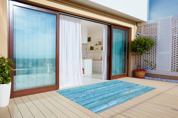 Tapis pour terrasse Bleu