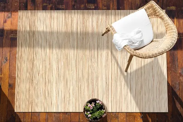 Tapis extérieur terrasse Paille