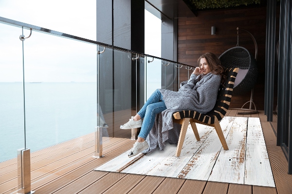 Tapis terrasse Bois rustique