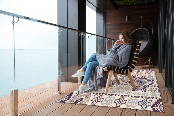 Tapis terrasse Texture de gobelin
