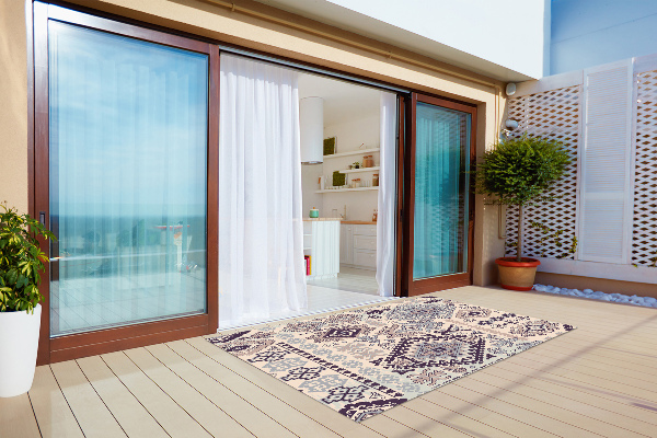 Tapis terrasse Texture de gobelin
