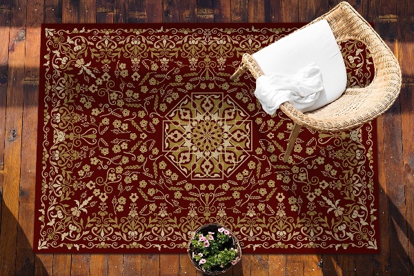 Tapis extérieur terrasse Modèle de plante
