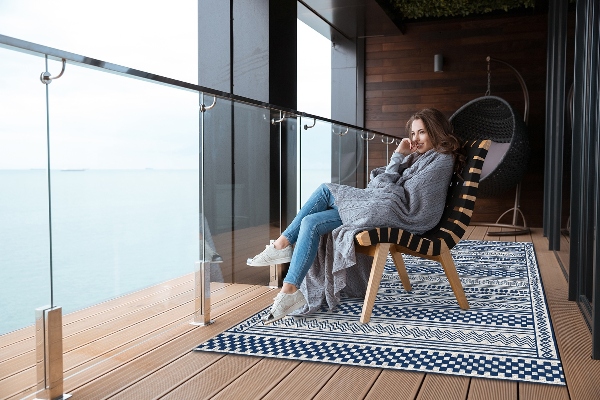 Tapis pour terrasse Route géométrique