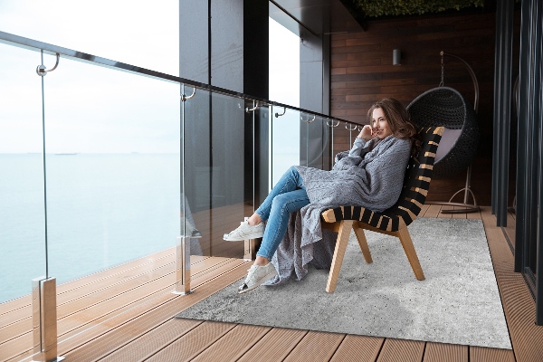 Tapis de terrasse Béton gris