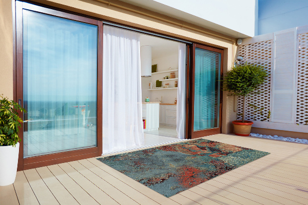 Tapis terrasse Métal corrodé