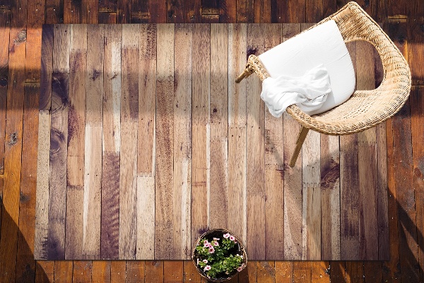 Tapis exterieur terrasse Motif de planche