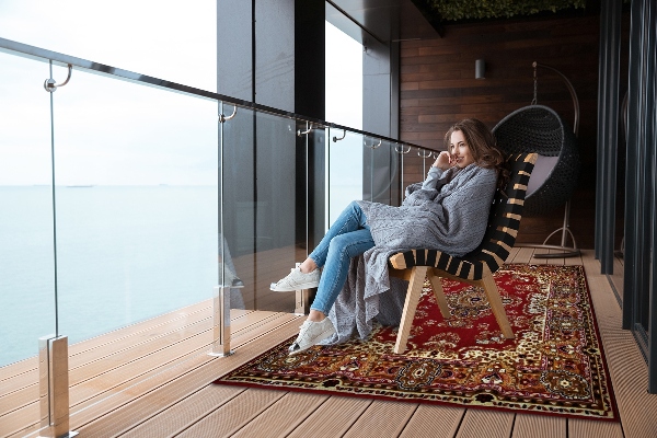 Tapis pour terrasse Belle conception de détail persan