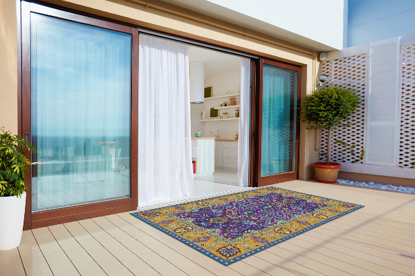 Tapis exterieur terrasse Style persan beaux détails
