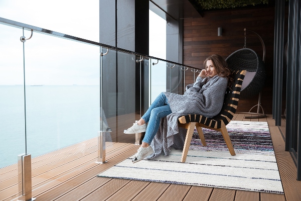 Tapis extérieur terrasse Rayures colorées