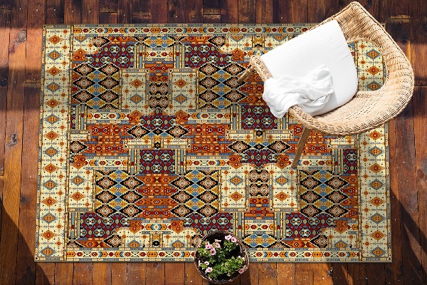 Tapis outdoor Patchwork géométrique