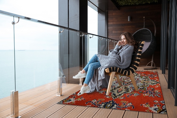 Tapis terrasse Style arrière-est rétro