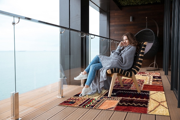Tapis outdoor Patchwork abstrait