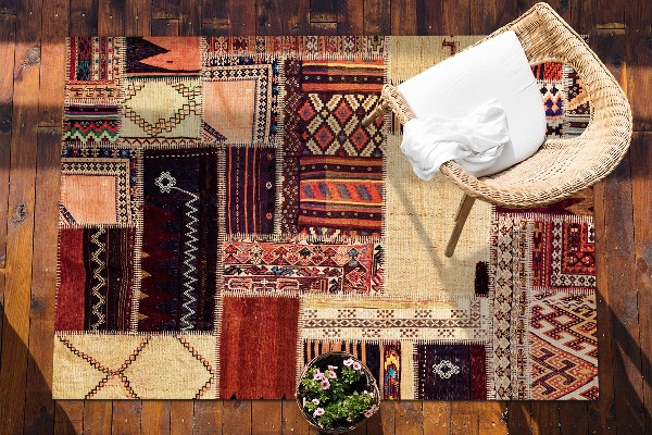 Tapis outdoor Patchwork abstrait