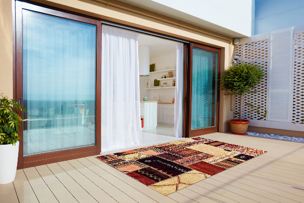 Tapis outdoor Patchwork abstrait