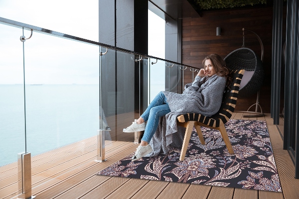 Tapis extérieur terrasse Imprimé paisley