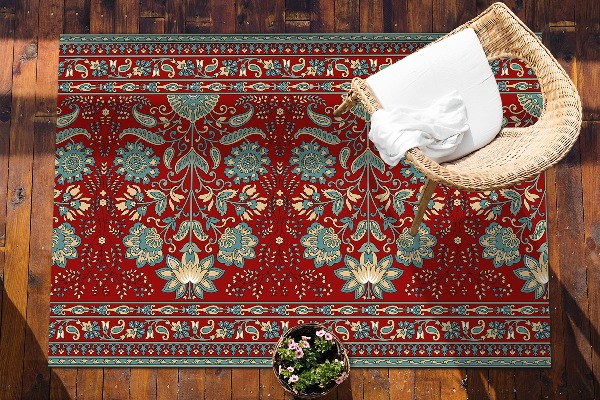 Tapis extérieur terrasse Fleurs paisley