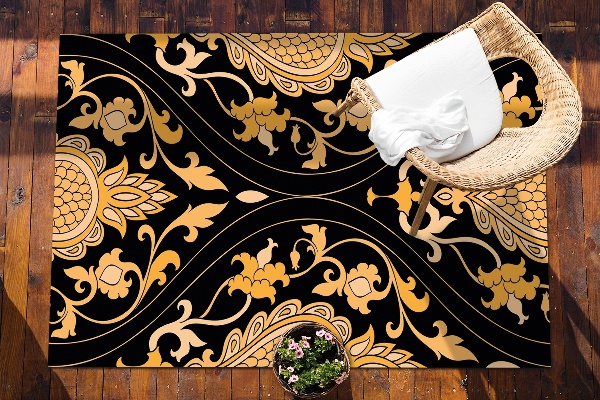 Tapis d'extérieur Damassé doré