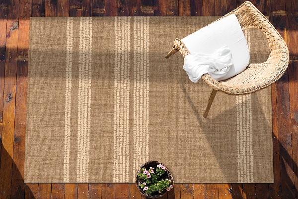 Tapis extérieur terrasse Beige dans une lignée
