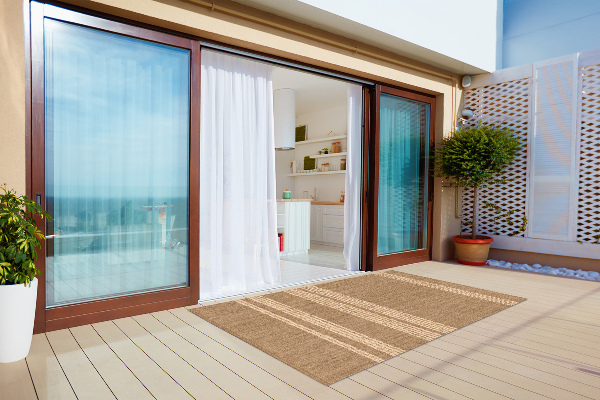 Tapis extérieur terrasse Beige dans une lignée