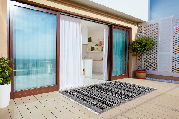 Tapis de jardin Bandes noires