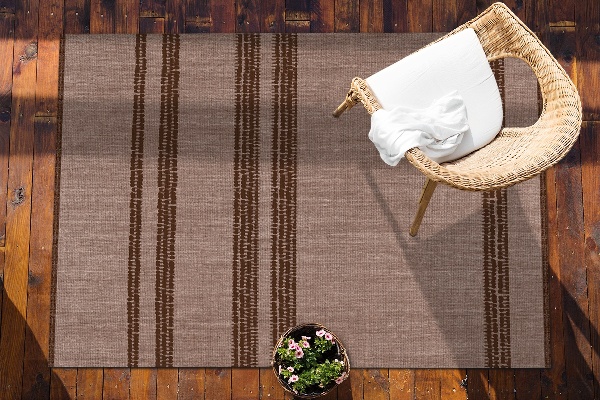 Tapis d'extérieur brun