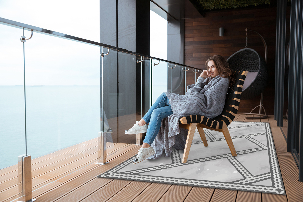 Tapis d'extérieur Tuiles de marbre décoratif