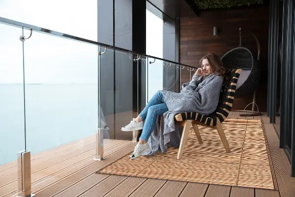 Tapis terrasse extérieur Canne