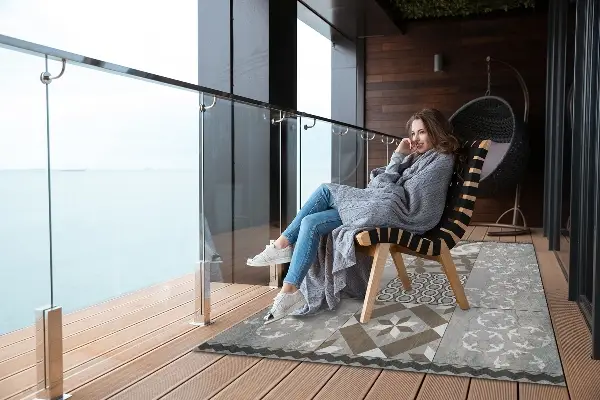 Tapis extérieur terrasse Tuiles décoratives