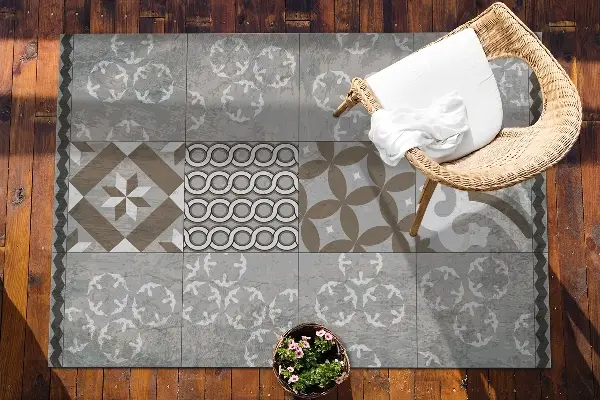 Tapis extérieur terrasse Tuiles décoratives